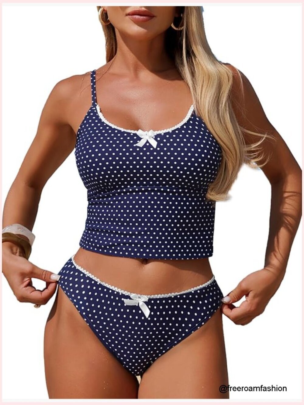 Tankini Swimsuit Tummy Control High Cut Two Piece Bikini Sets
